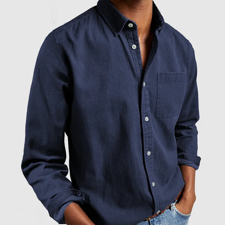 Alexandre | Chemise Homme Manche Longue Col Classique Poche Poitrine