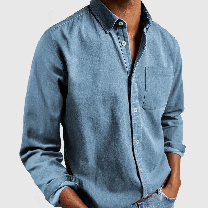 Alexandre | Chemise Homme Manche Longue Col Classique Poche Poitrine