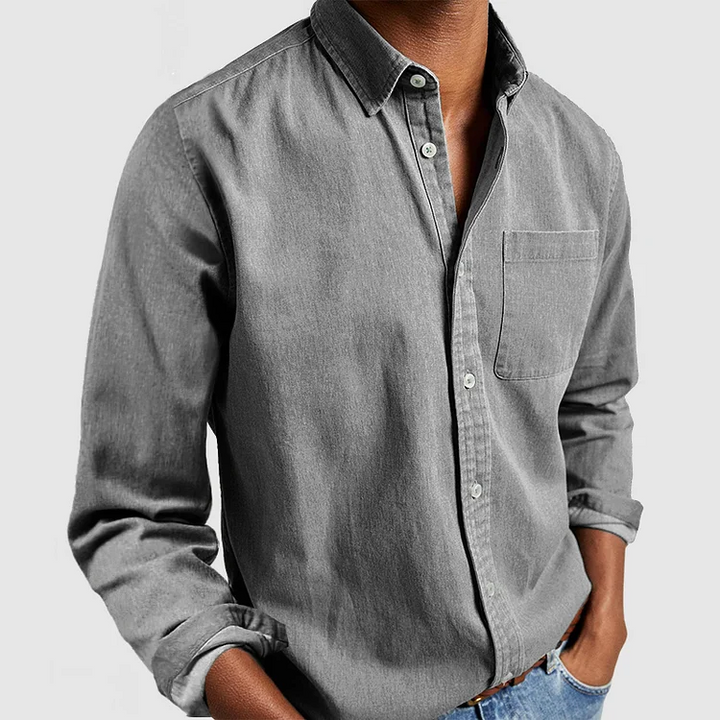 Alexandre | Chemise Homme Manche Longue Col Classique Poche Poitrine