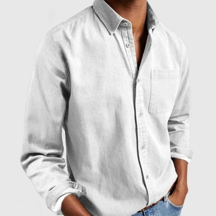 Alexandre | Chemise Homme Manche Longue Col Classique Poche Poitrine