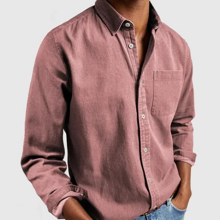 Alexandre | Chemise Homme Manche Longue Col Classique Poche Poitrine
