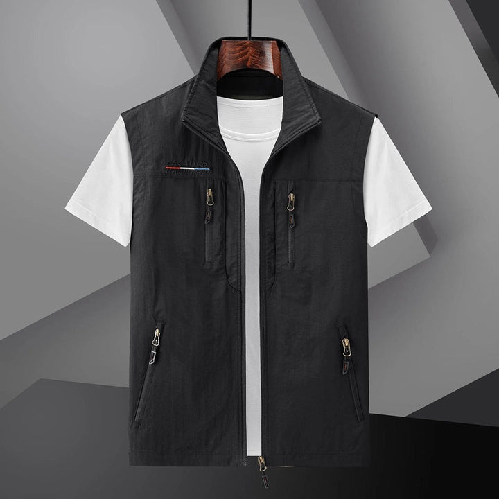 Alexis | Gilet Sans Manches Homme Multi-Poches Zippé
