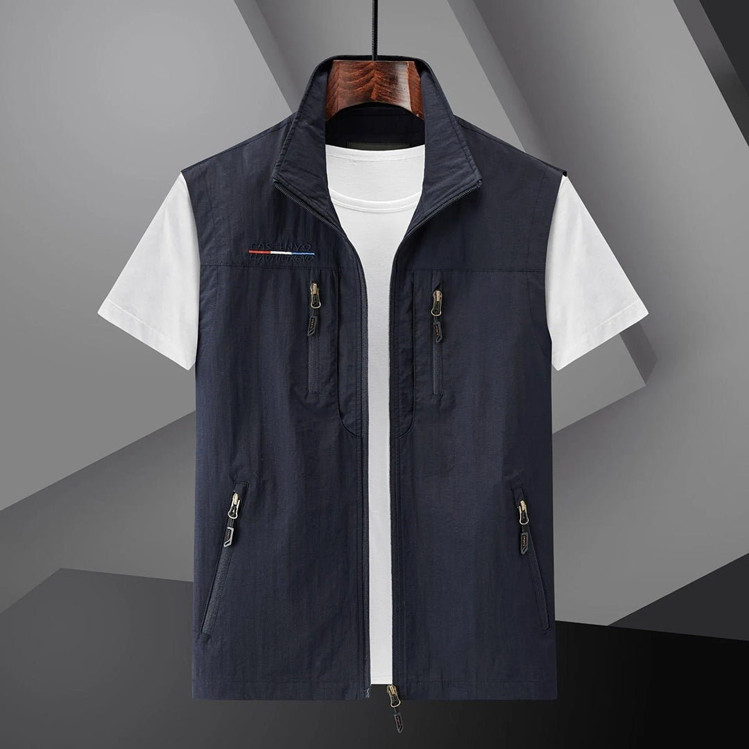 Alexis | Gilet Sans Manches Homme Multi-Poches Zippé