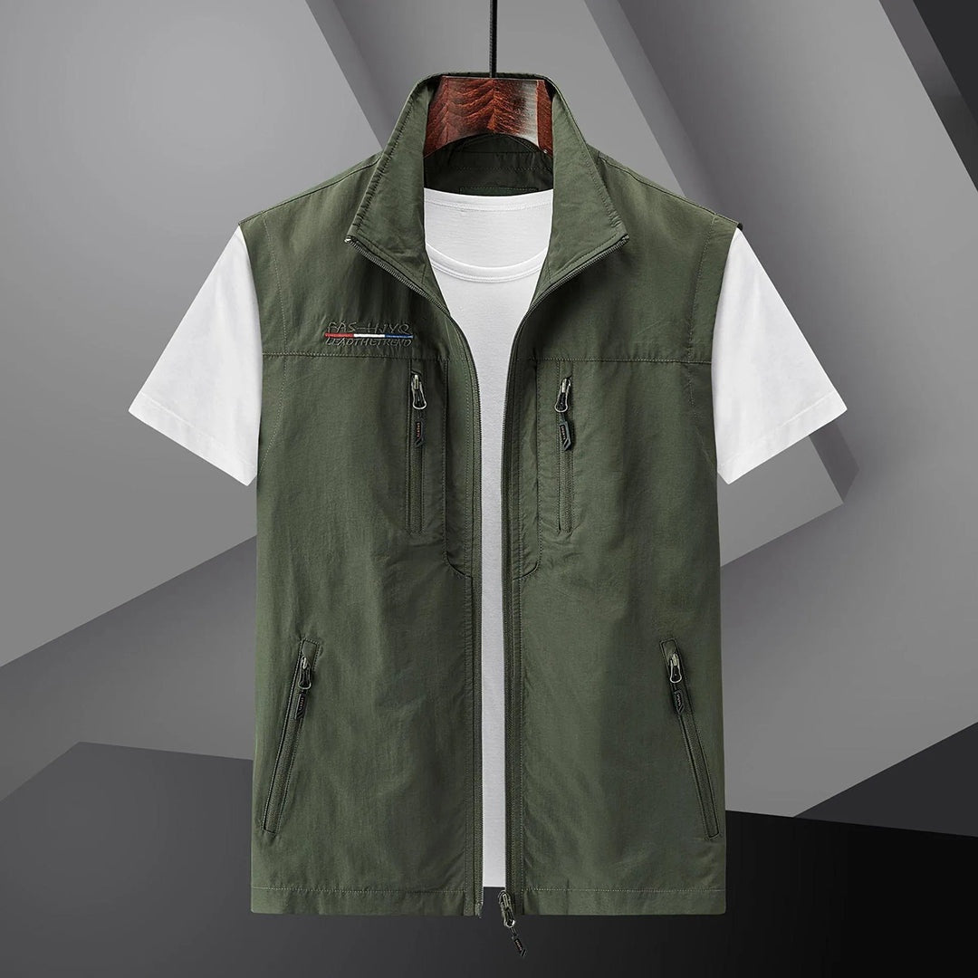 Alexis | Gilet Sans Manches Homme Multi-Poches Zippé