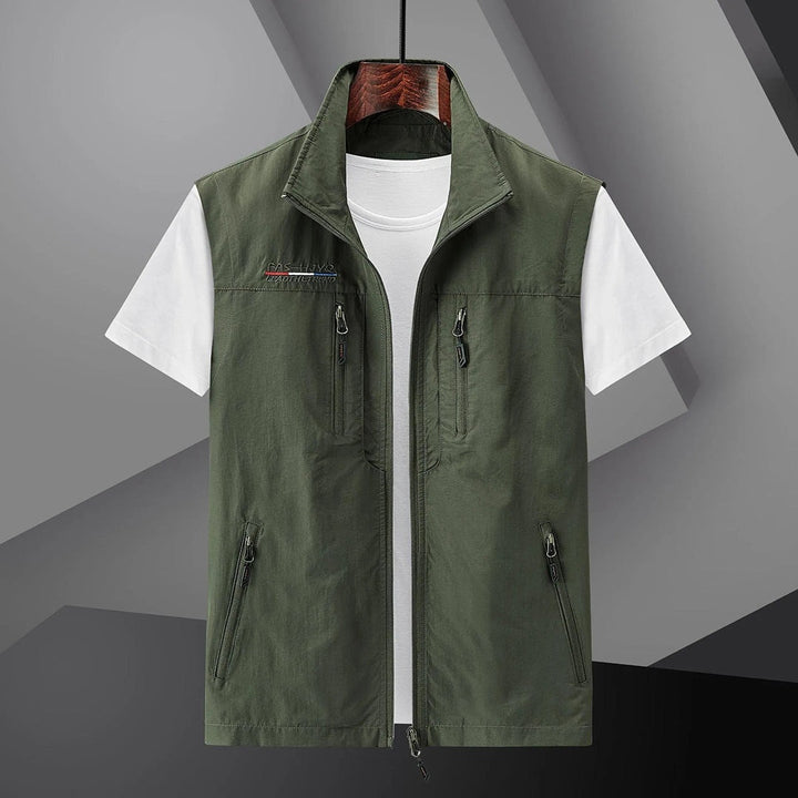 Alexis | Gilet Sans Manches Homme Multi-Poches Zippé