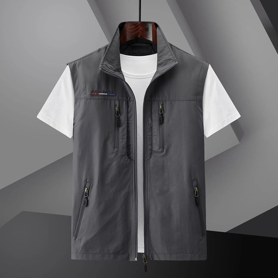 Alexis | Gilet Sans Manches Homme Multi-Poches Zippé