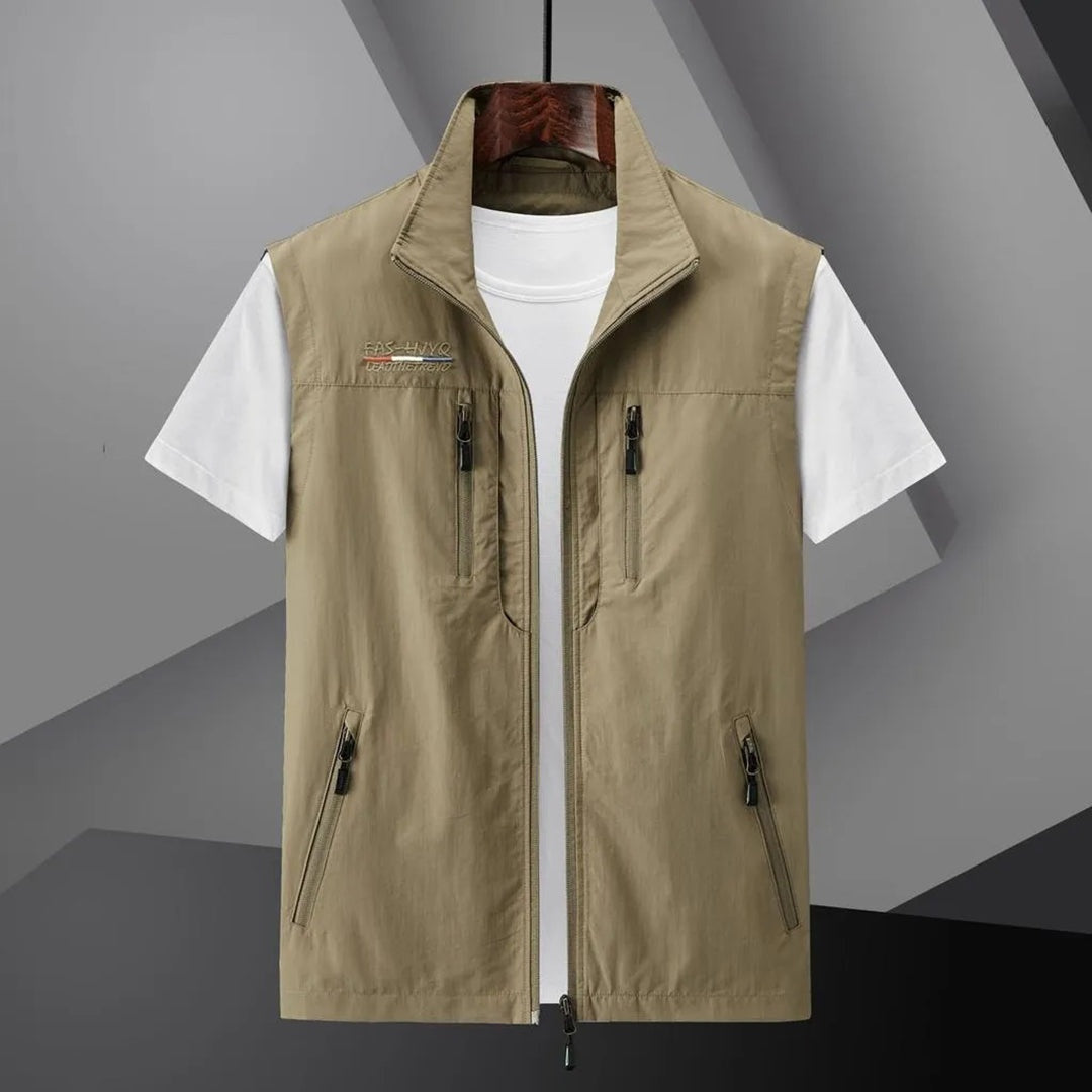 Alexis | Gilet Sans Manches Homme Multi-Poches Zippé