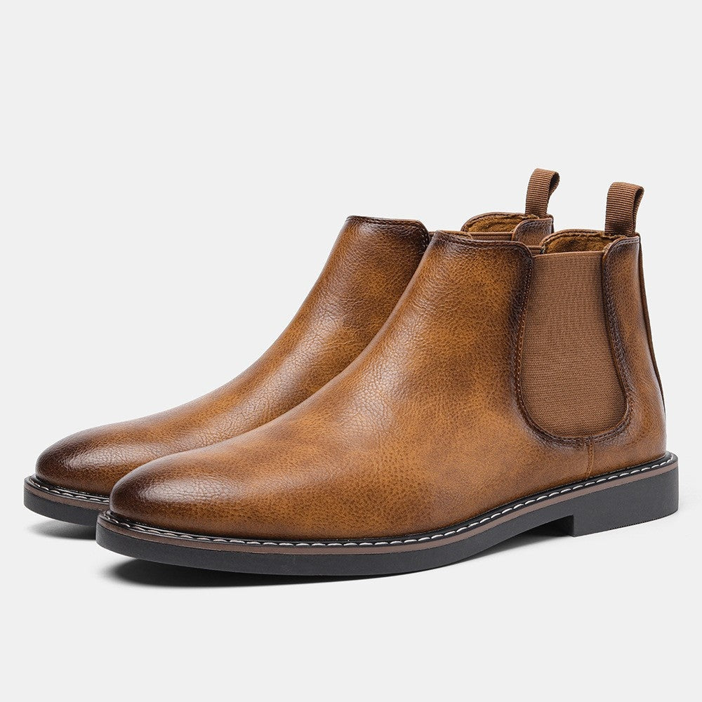 Alice | Chelsea Boots Cuir Vegan Femme Bout Rond Élastique