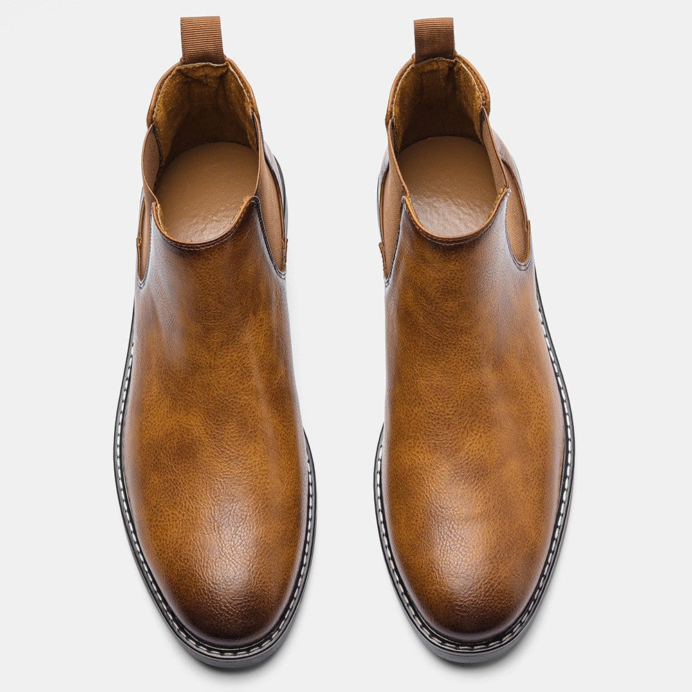Alice | Chelsea Boots Cuir Vegan Femme Bout Rond Élastique