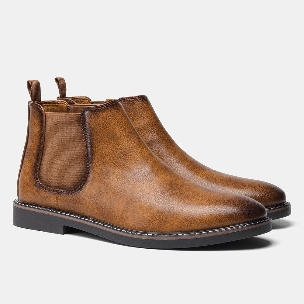 Alice | Chelsea Boots Cuir Vegan Femme Bout Rond Élastique
