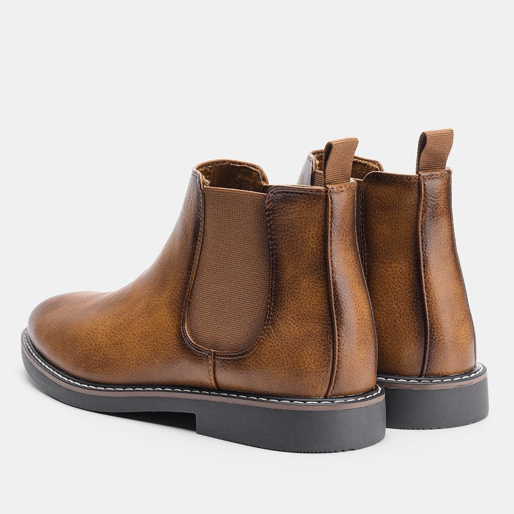 Alice | Chelsea Boots Cuir Vegan Femme Bout Rond Élastique