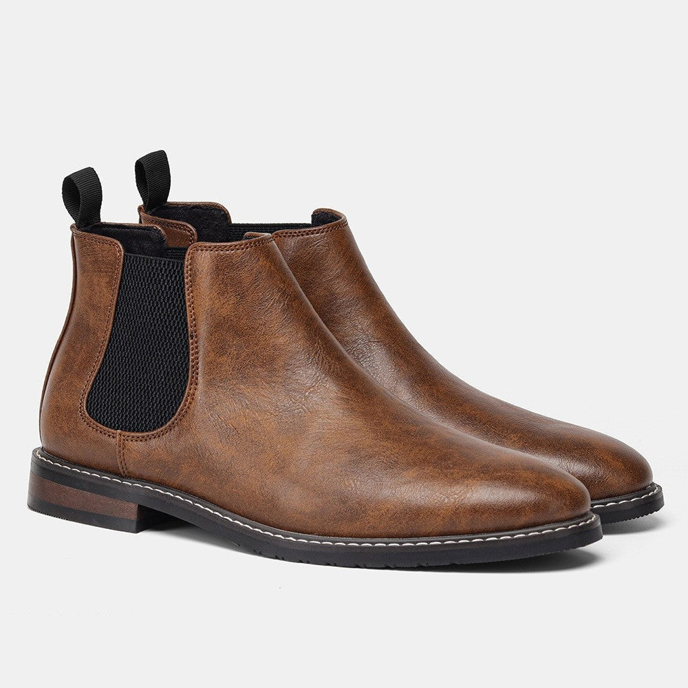 Alice | Chelsea Boots Cuir Vegan Femme Bout Rond Élastique
