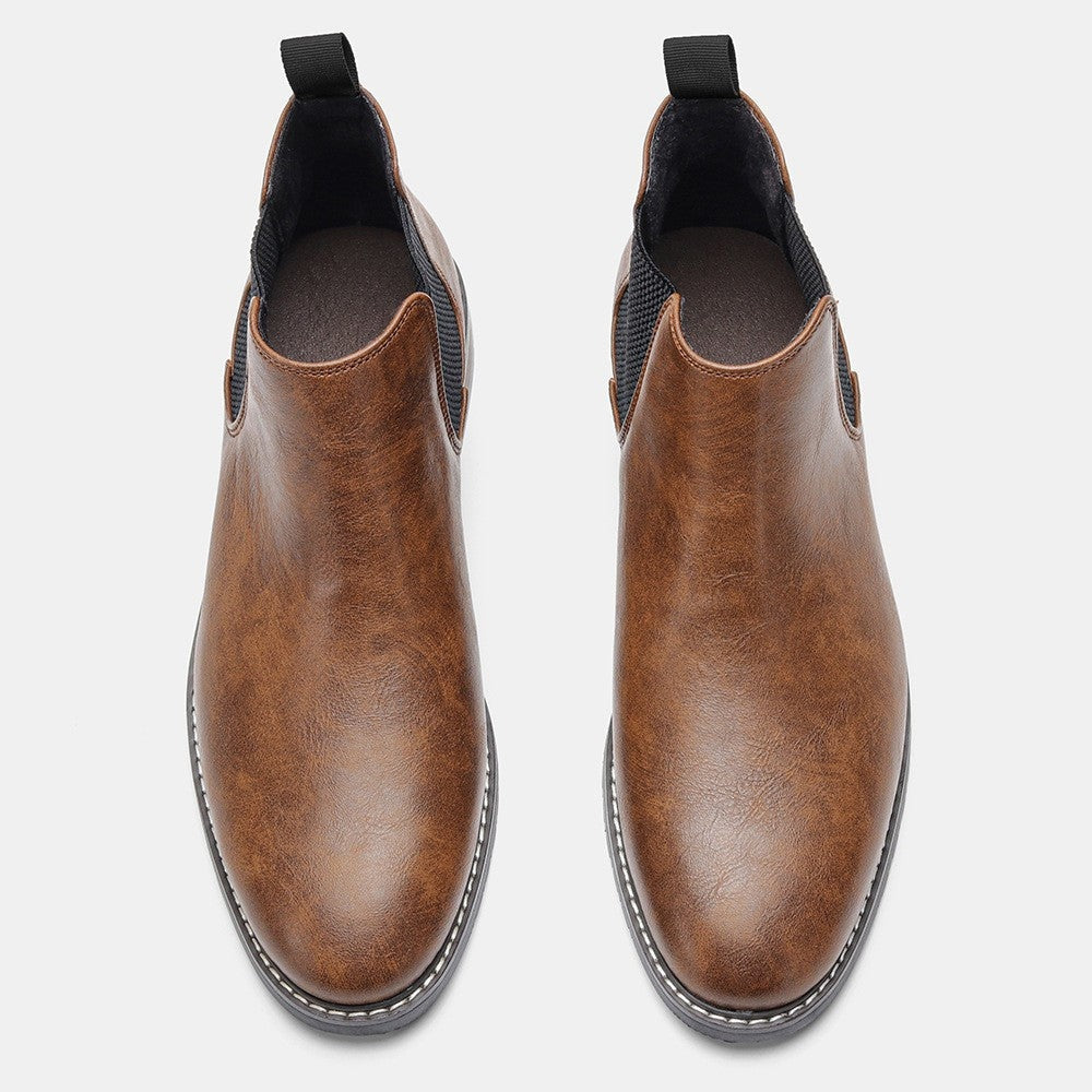Alice | Chelsea Boots Cuir Vegan Femme Bout Rond Élastique