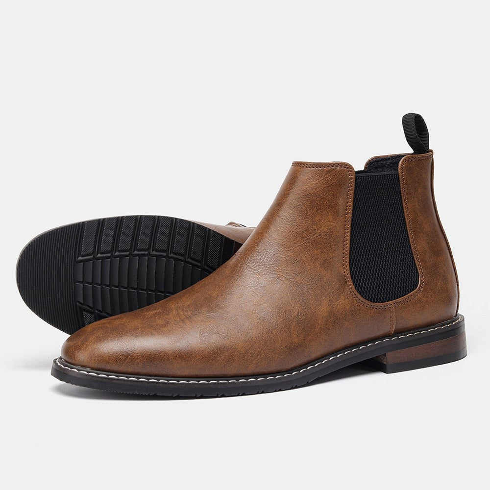 Alice | Chelsea Boots Cuir Vegan Femme Bout Rond Élastique