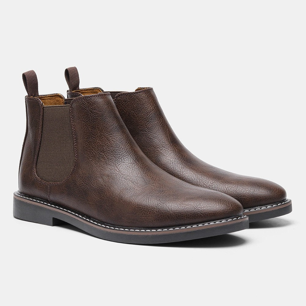 Alice | Chelsea Boots Cuir Vegan Femme Bout Rond Élastique