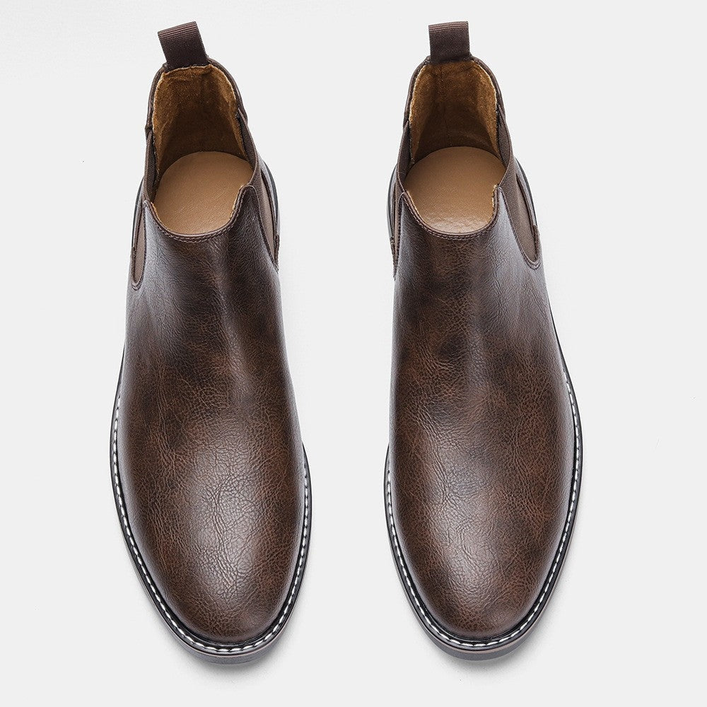 Alice | Chelsea Boots Cuir Vegan Femme Bout Rond Élastique
