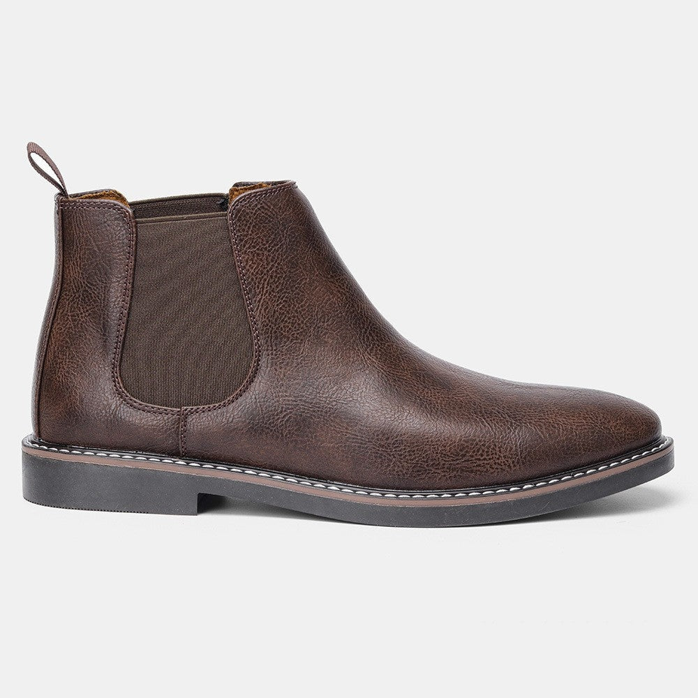 Alice | Chelsea Boots Cuir Vegan Femme Bout Rond Élastique