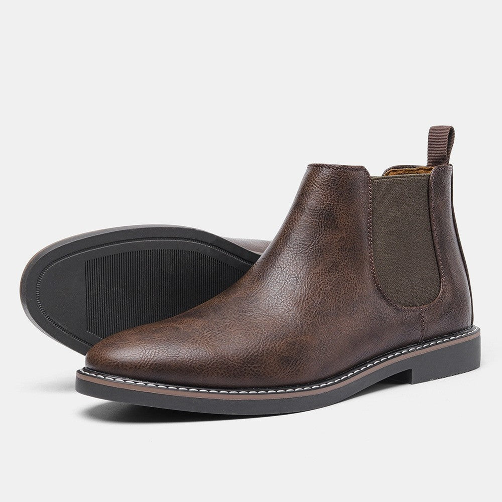 Alice | Chelsea Boots Cuir Vegan Femme Bout Rond Élastique