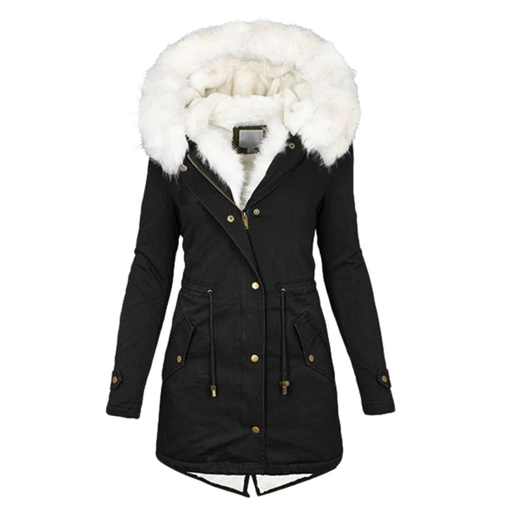 Alice | Parka Longue Femme Capuche Fourrure Doublée Hiver