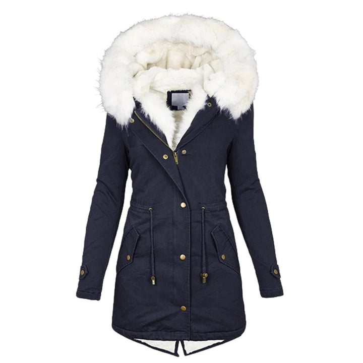 Alice | Parka Longue Femme Capuche Fourrure Doublée Hiver