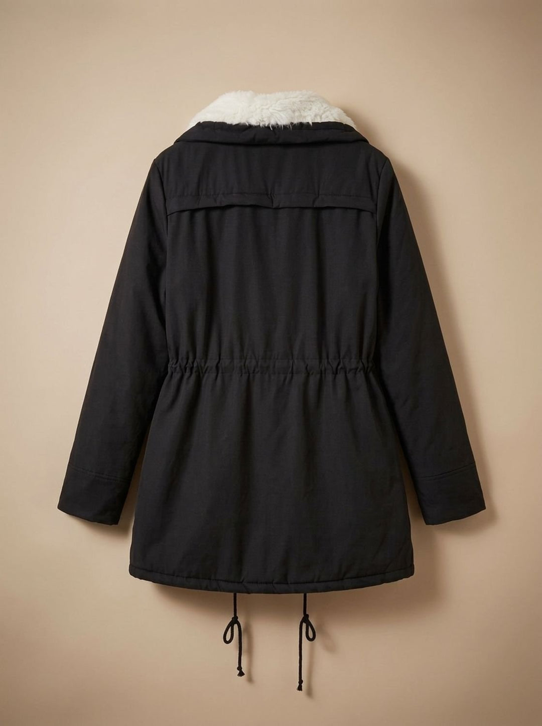 Amélie | Parka Femme Manteau Fausse Fourrure à Capuche Taille Cintrée