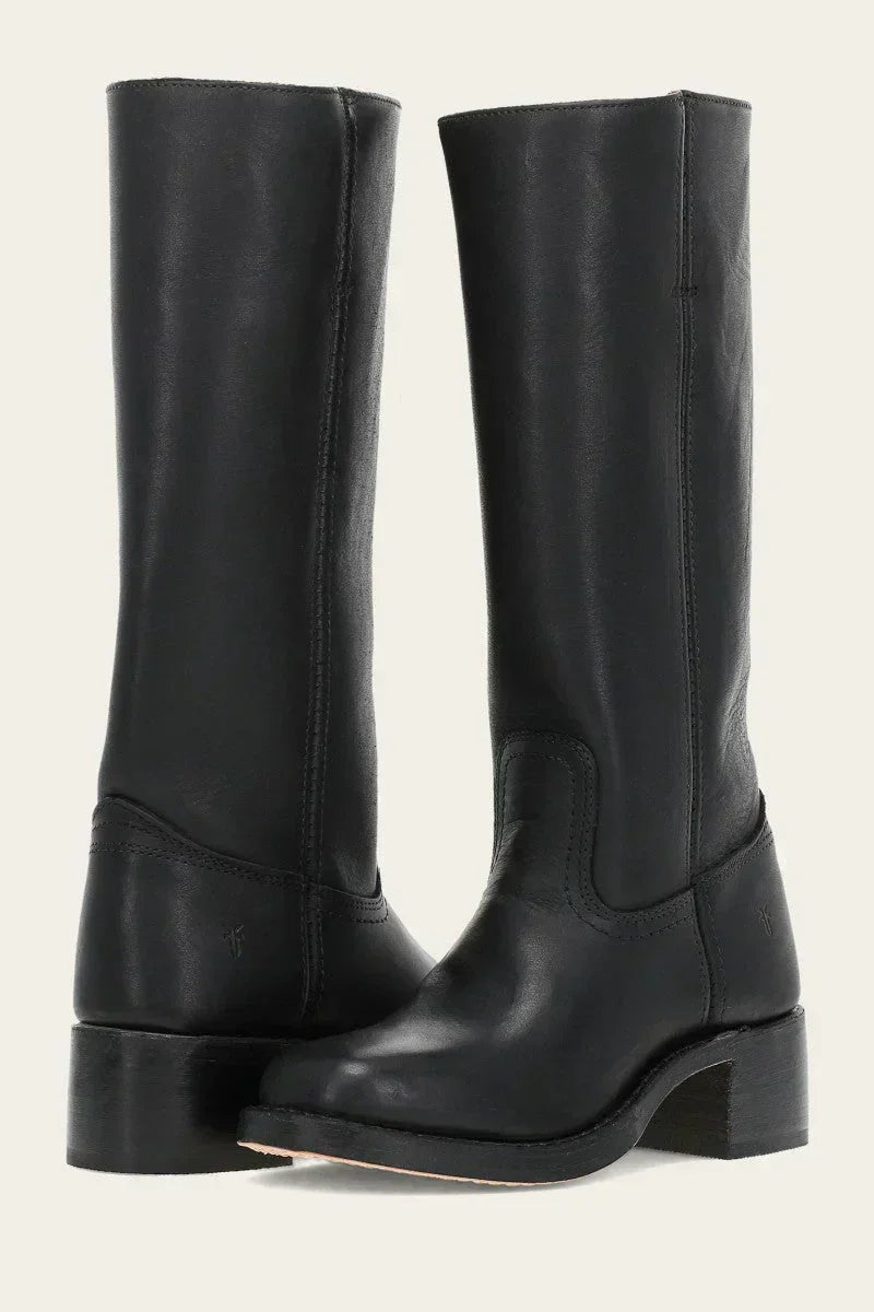 Anaïs | Bottes Cuir Femme Hautes à Talon Western
