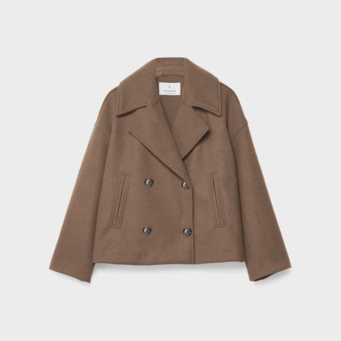 Anaïs | Manteau Court Femme Chic Double Boutonnage