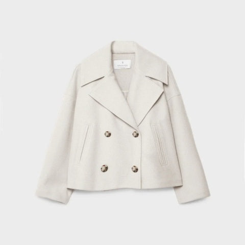 Anaïs | Manteau Court Femme Chic Double Boutonnage