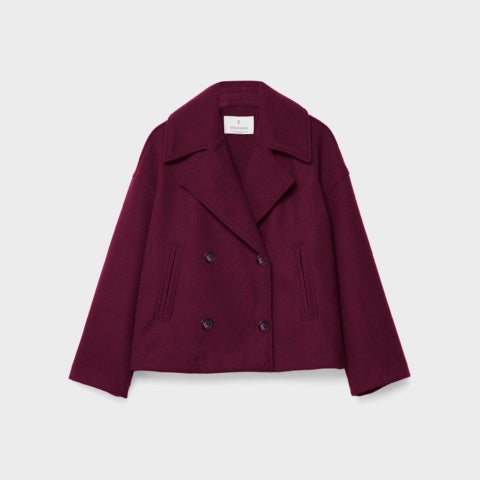 Anaïs | Manteau Court Femme Chic Double Boutonnage