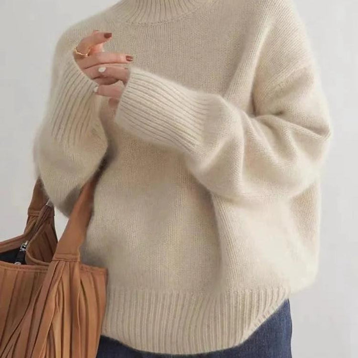 Anaïs | Pull Cachemire Col Roulé Oversize Femme