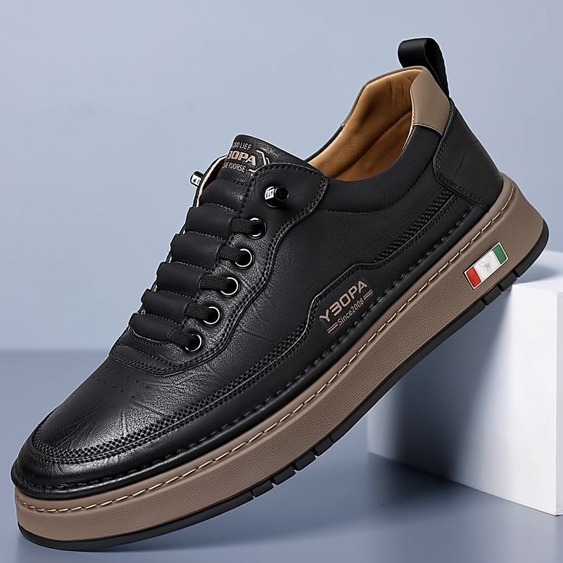 Antoine | Basket Cuir Homme Sneakers Luxe Semelle Épaisse