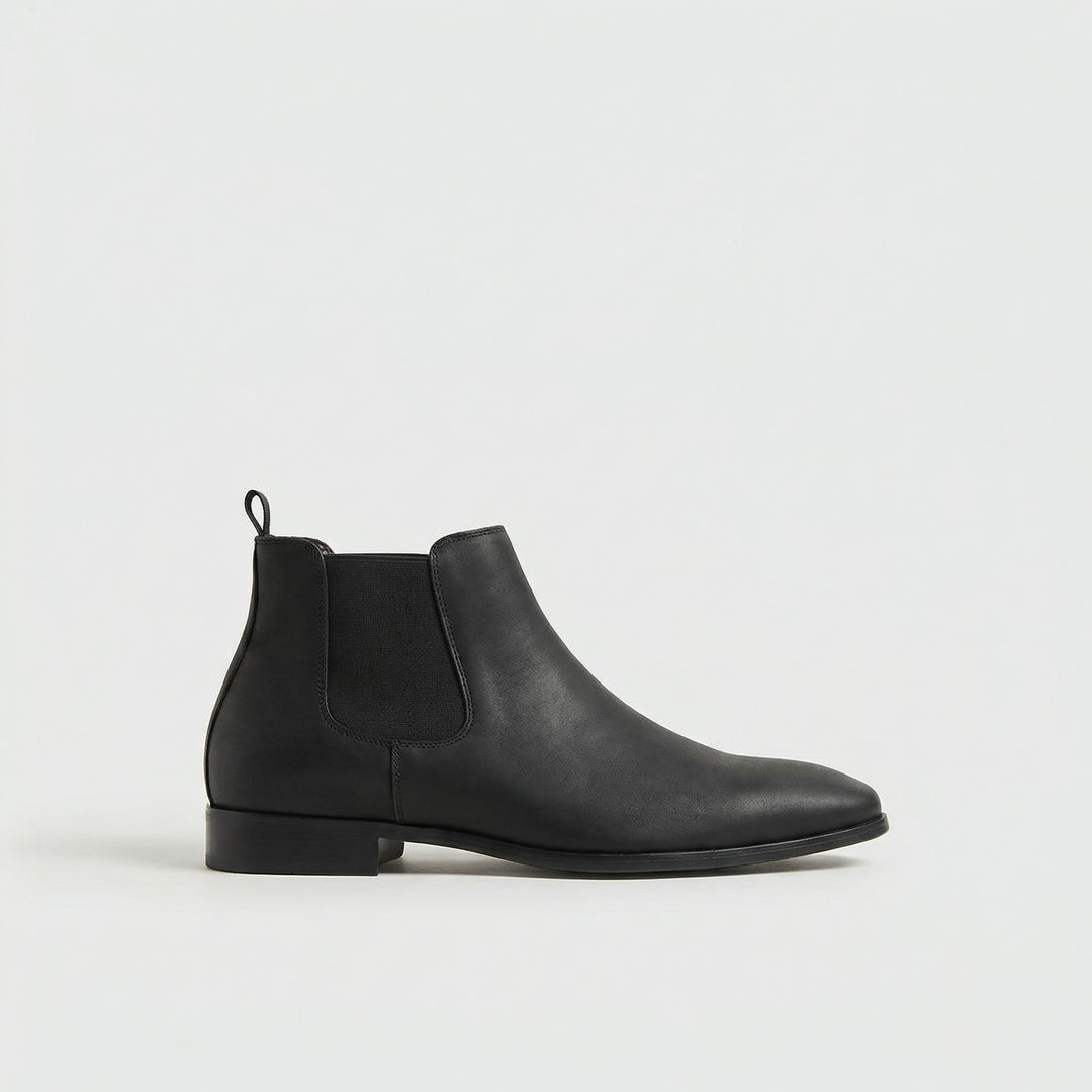 Antoine | Chelsea Boots en Cuir Homme Talon Plat