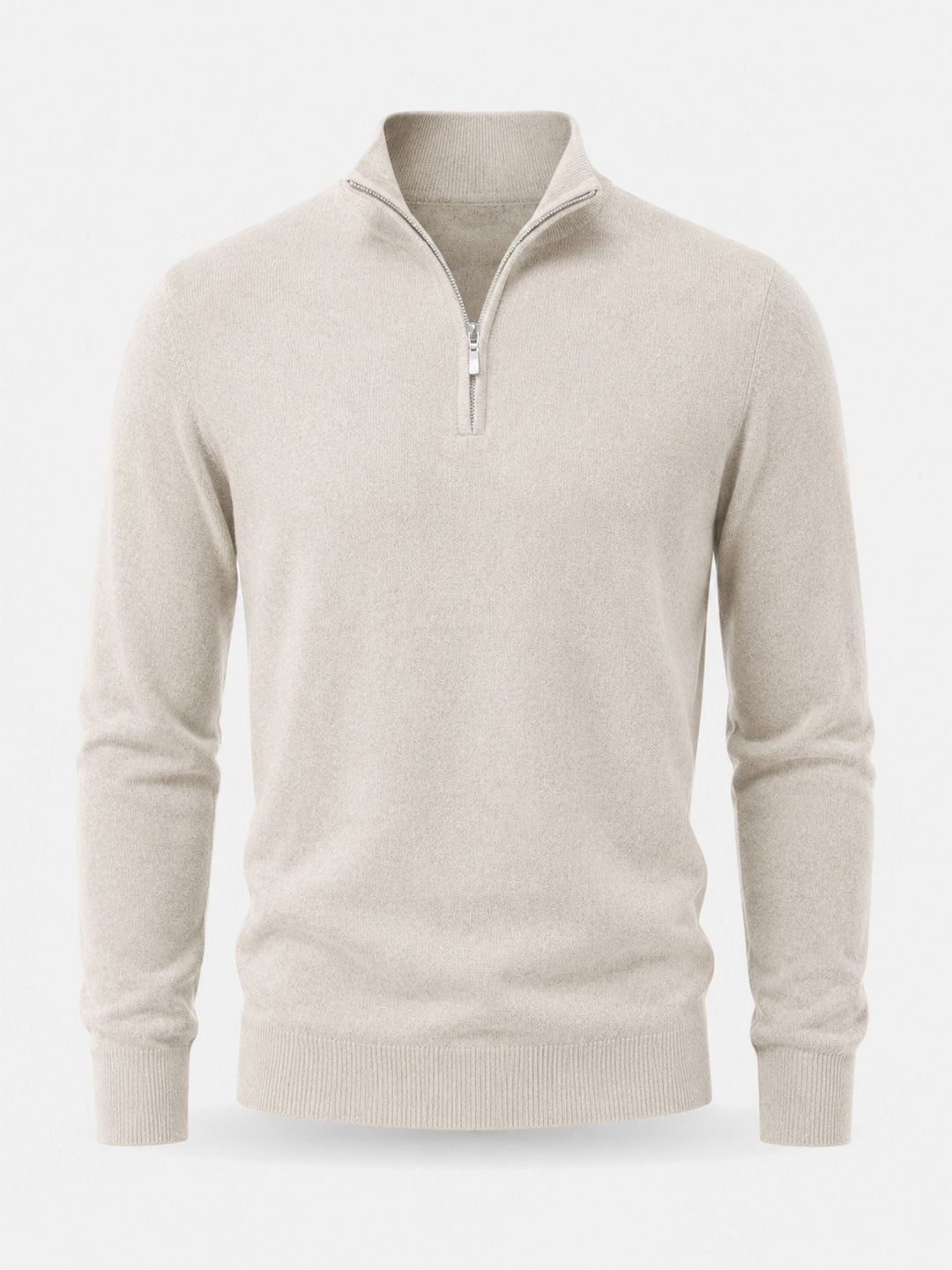 Antoine | Pull en Laine Homme Demi-Zippé Col Montant