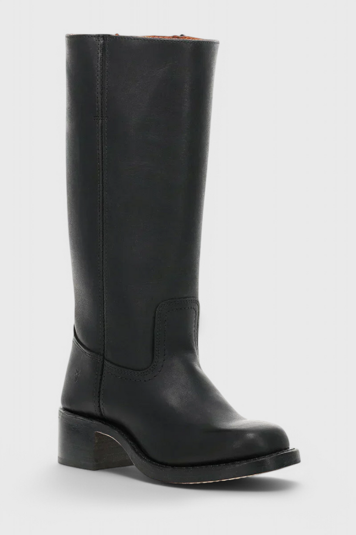 Apolline | Bottes Montantes en Cuir à Talon Carré Femme