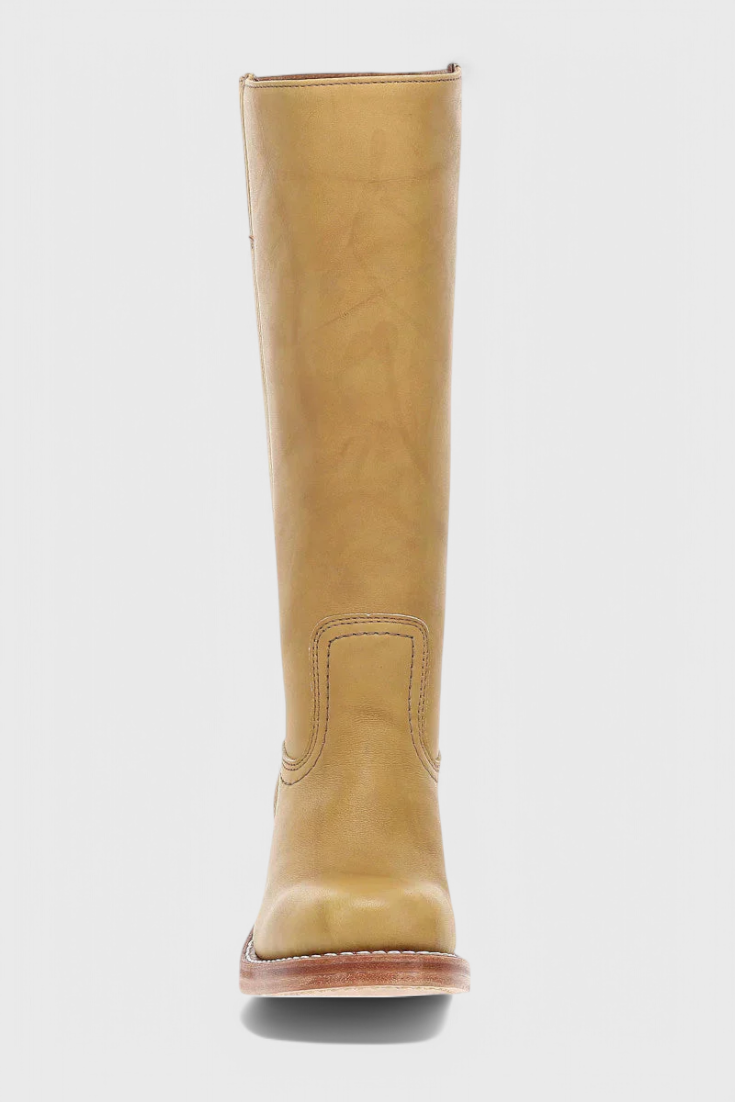 Apolline | Bottes Montantes en Cuir à Talon Carré Femme