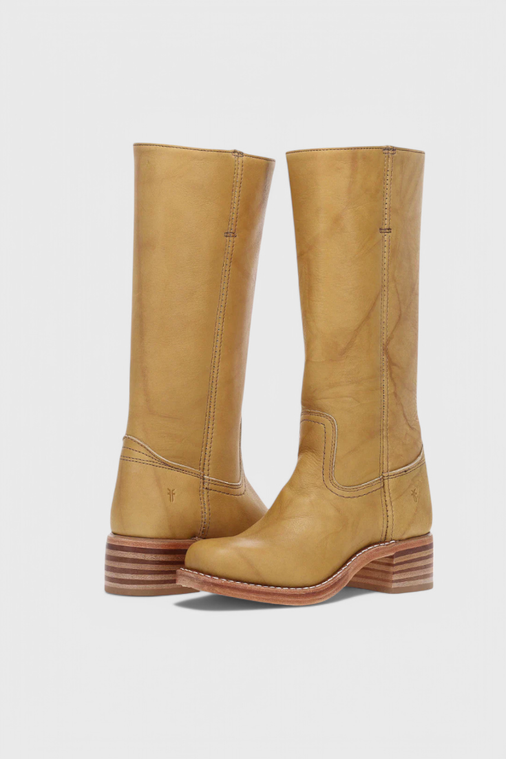 Apolline | Bottes Montantes en Cuir à Talon Carré Femme
