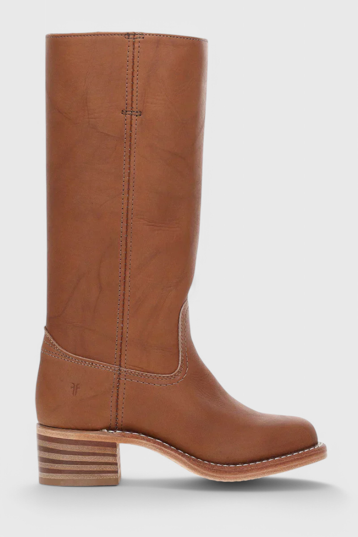 Apolline | Bottes Montantes en Cuir à Talon Carré Femme
