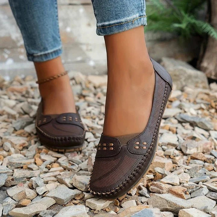 Apolline | Mocassins Femme Perforés Semelle Confort
