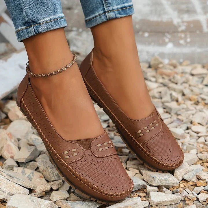 Apolline | Mocassins Femme Perforés Semelle Confort