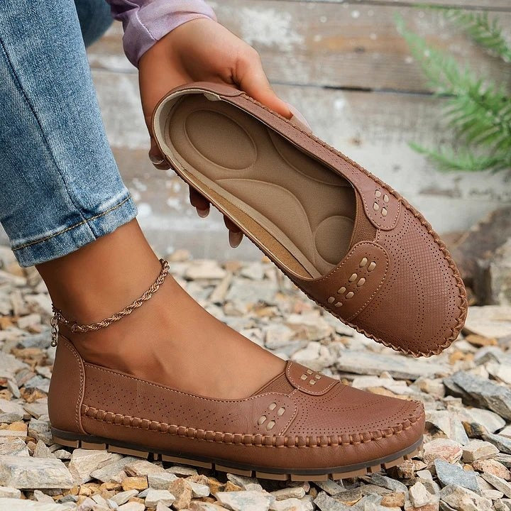 Apolline | Mocassins Femme Perforés Semelle Confort
