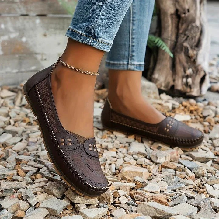 Apolline | Mocassins Femme Perforés Semelle Confort