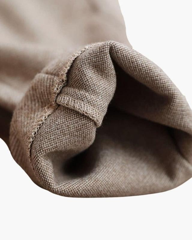 Apolline | Pantalon en Laine Taille Haute Femme Droit à Plis