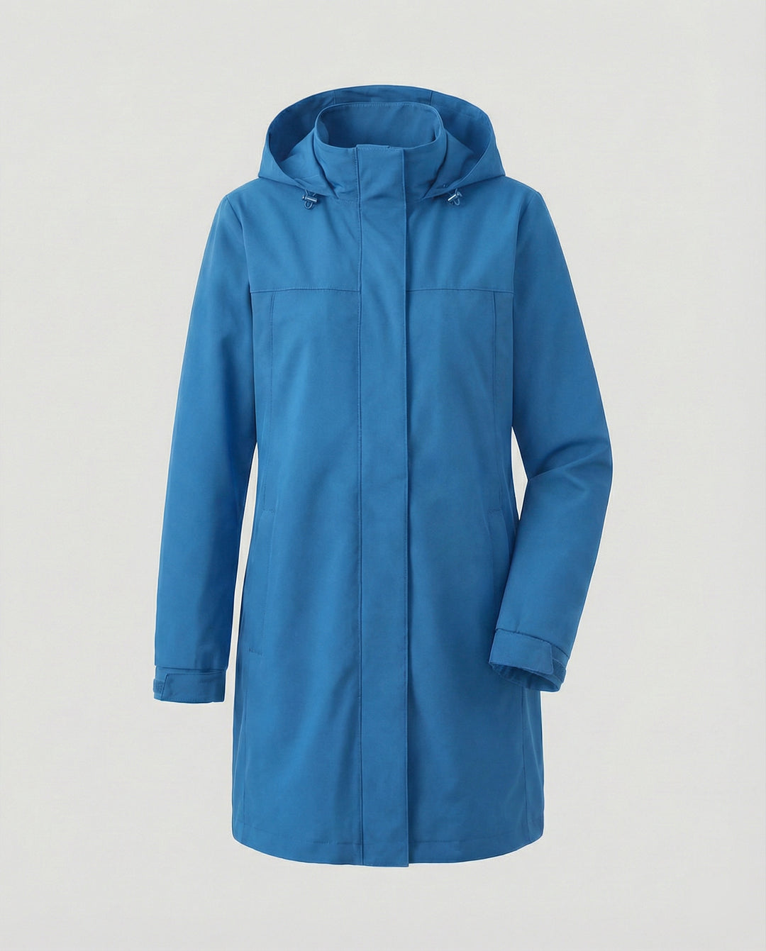 Apolline | Parka Longue Imperméable à Capuche Femme Coupe Droite