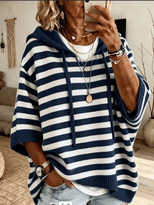 Apolline | Poncho en Tricot à Capuche Femme Oversize