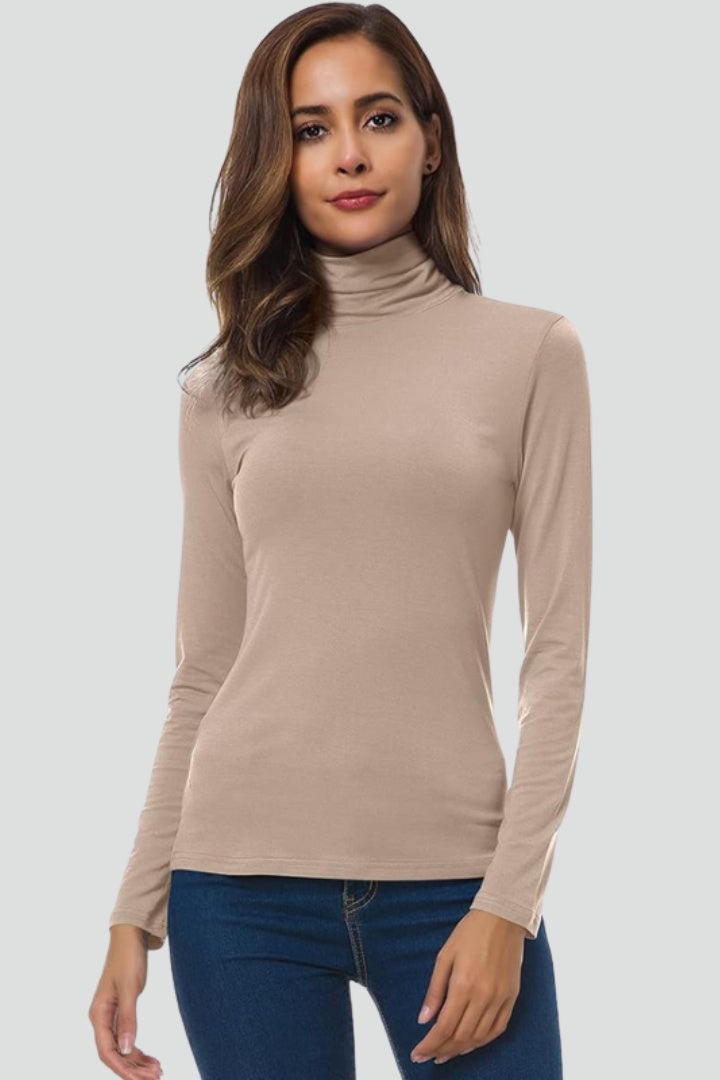 Apolline | Pull Col Roulé Femme Manches Longues Ajusté