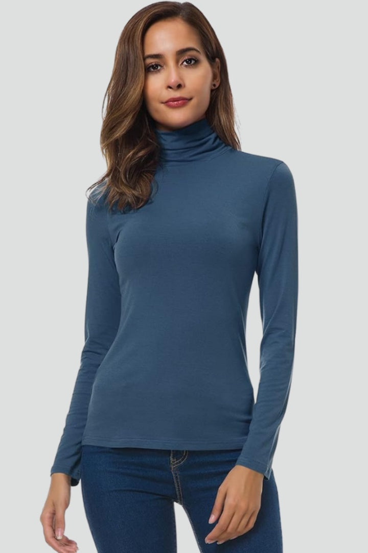 Apolline | Pull Col Roulé Femme Manches Longues Ajusté