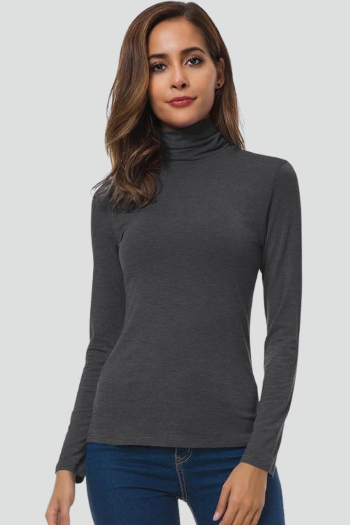 Apolline | Pull Col Roulé Femme Manches Longues Ajusté