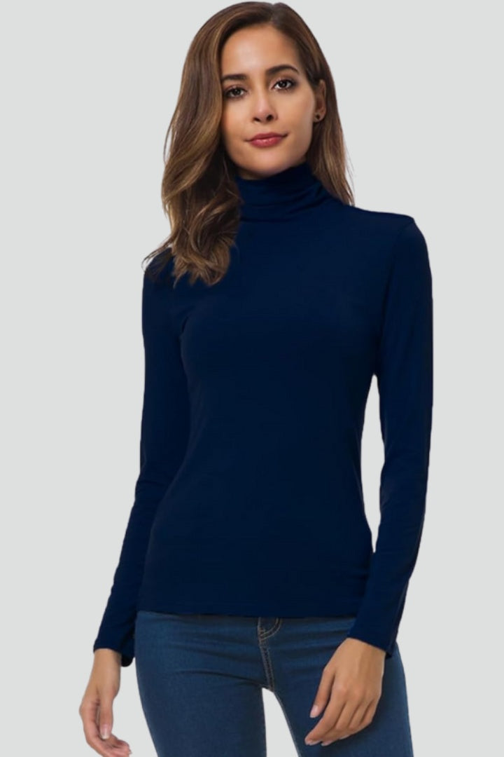 Apolline | Pull Col Roulé Femme Manches Longues Ajusté