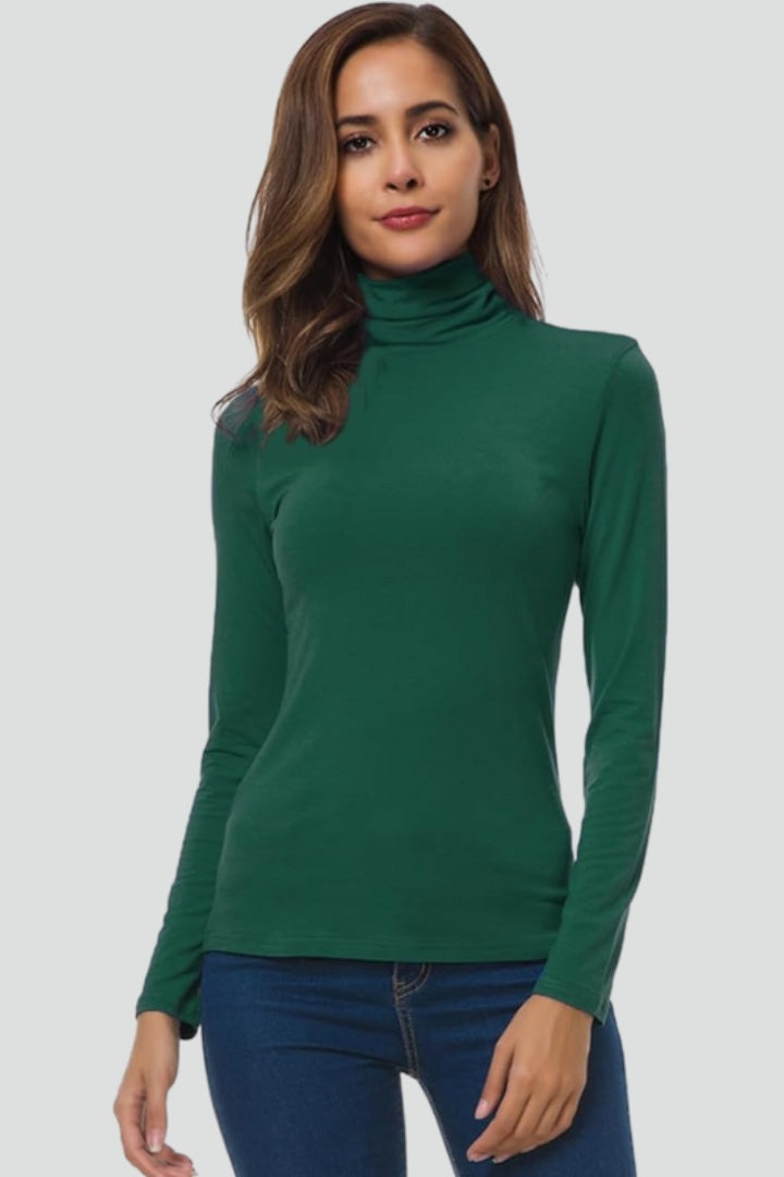 Apolline | Pull Col Roulé Femme Manches Longues Ajusté