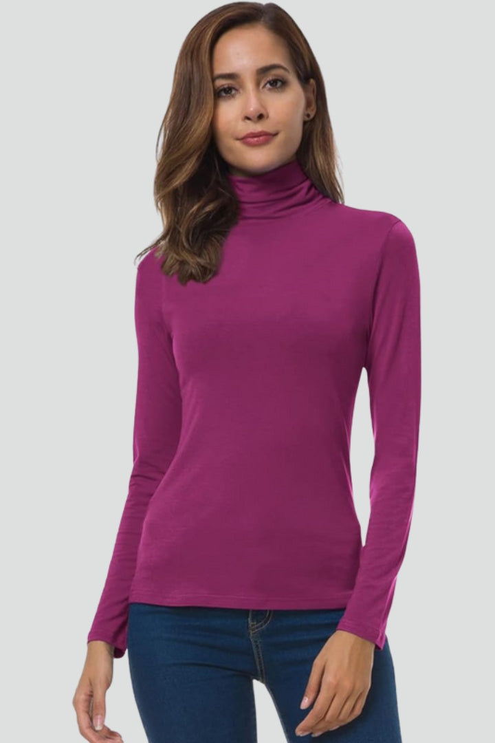 Apolline | Pull Col Roulé Femme Manches Longues Ajusté